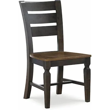 Vista Laddertback Chair (Rta) In Hickory & Coal - Holmwood's Furniture & Design Center (Somersworth, NH)