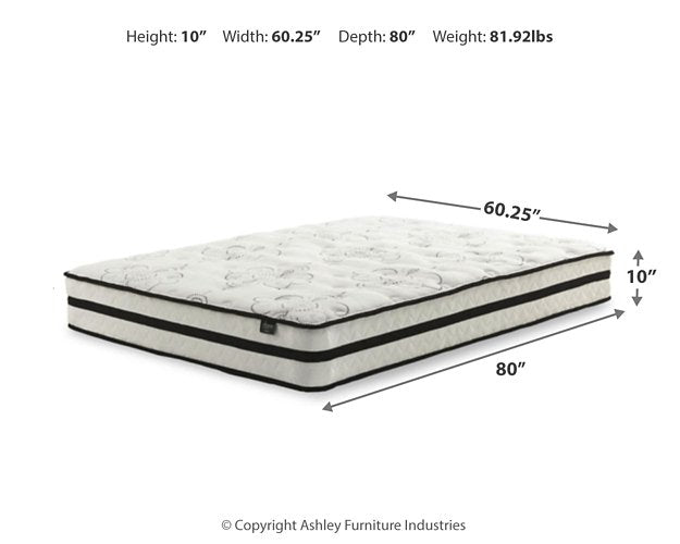 Chime 10 Inch Hybrid 10 Inch Mattress and Pillow - Holmwood's Furniture & Design Center (Somersworth, NH)