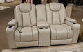 Elevate Edges Glider Reclining Loveseat with Console - Holmwood's Furniture & Design Center (Somersworth, NH)