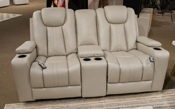 Elevate Edges Glider Reclining Loveseat with Console - Holmwood's Furniture & Design Center (Somersworth, NH)
