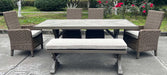 Laguna Heights Bench with Cushion - Holmwood's Furniture & Design Center (Somersworth, NH)