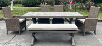 Laguna Heights Bench with Cushion - Holmwood's Furniture & Design Center (Somersworth, NH)