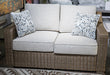 Laguna Heights Outdoor Loveseat with Cushion - Holmwood's Furniture & Design Center (Somersworth, NH)