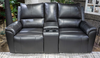 Glossmore Reclining Loveseat with Console - Holmwood's Furniture & Design Center (Somersworth, NH)