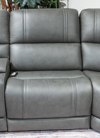 5Z - Pittson Power Reclining Sectional - Holmwood's Furniture & Design Center (Somersworth, NH)
