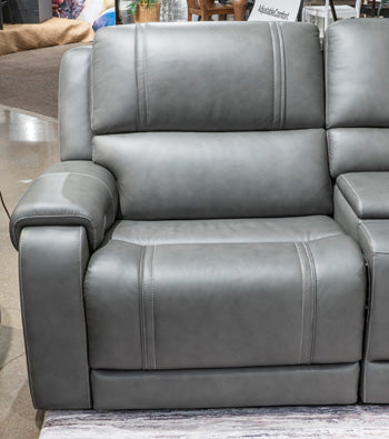 5Z - Pittson Power Reclining Sectional Loveseat - Holmwood's Furniture & Design Center (Somersworth, NH)
