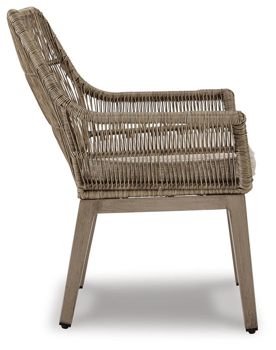 Beach Front Arm Chair with Cushion (Set of 2) - Holmwood's Furniture & Design Center (Somersworth, NH)
