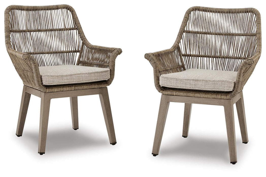 Beach Front Arm Chair with Cushion (Set of 2) - Holmwood's Furniture & Design Center (Somersworth, NH)