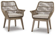 Beach Front Arm Chair with Cushion (Set of 2) - Holmwood's Furniture & Design Center (Somersworth, NH)