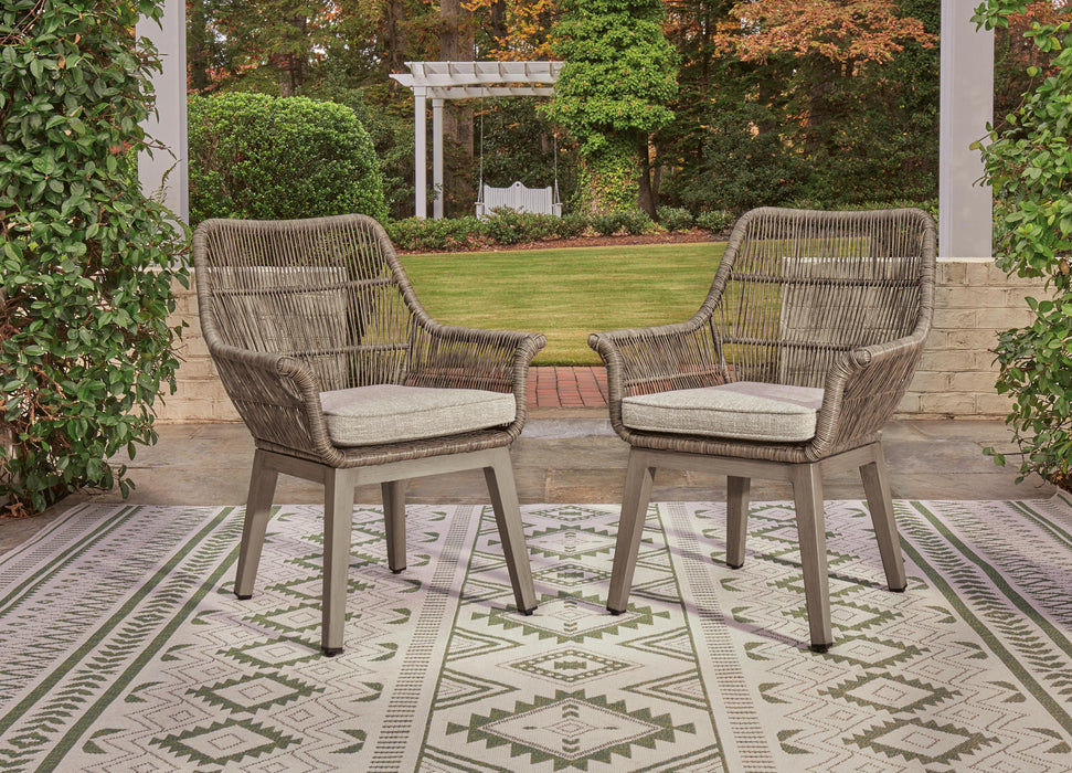 Beach Front Arm Chair with Cushion (Set of 2) - Holmwood's Furniture & Design Center (Somersworth, NH)
