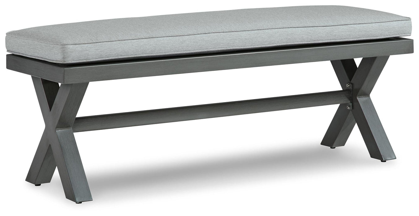 Elite Park Outdoor Bench with Cushion - Holmwood's Furniture & Design Center (Somersworth, NH)