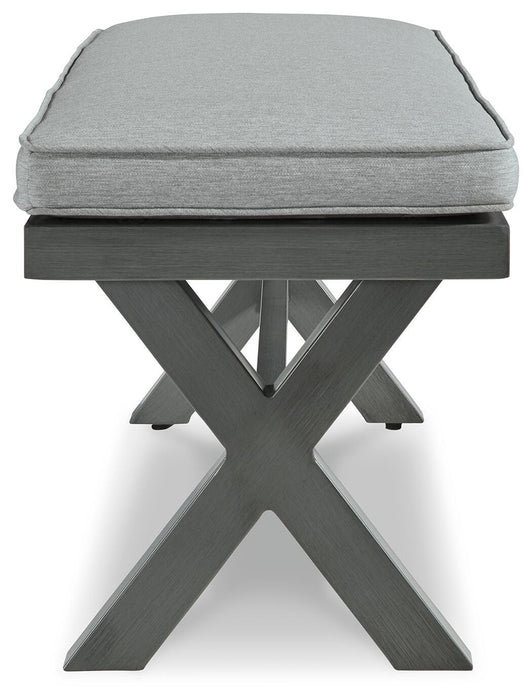 Elite Park Outdoor Bench with Cushion - Holmwood's Furniture & Design Center (Somersworth, NH)