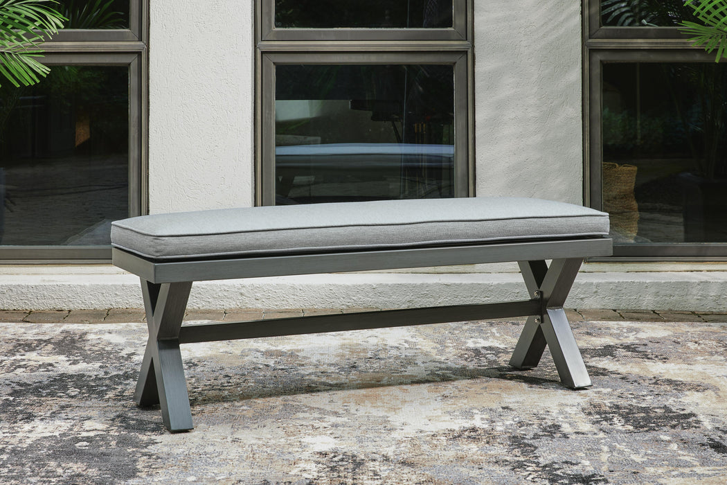 Elite Park Outdoor Bench with Cushion - Holmwood's Furniture & Design Center (Somersworth, NH)