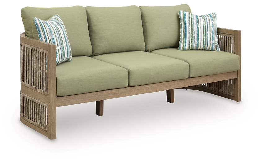 Serena Shores Outdoor Sofa with Cushion - Holmwood's Furniture & Design Center (Somersworth, NH)