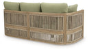 Serena Shores Outdoor Sofa with Cushion - Holmwood's Furniture & Design Center (Somersworth, NH)