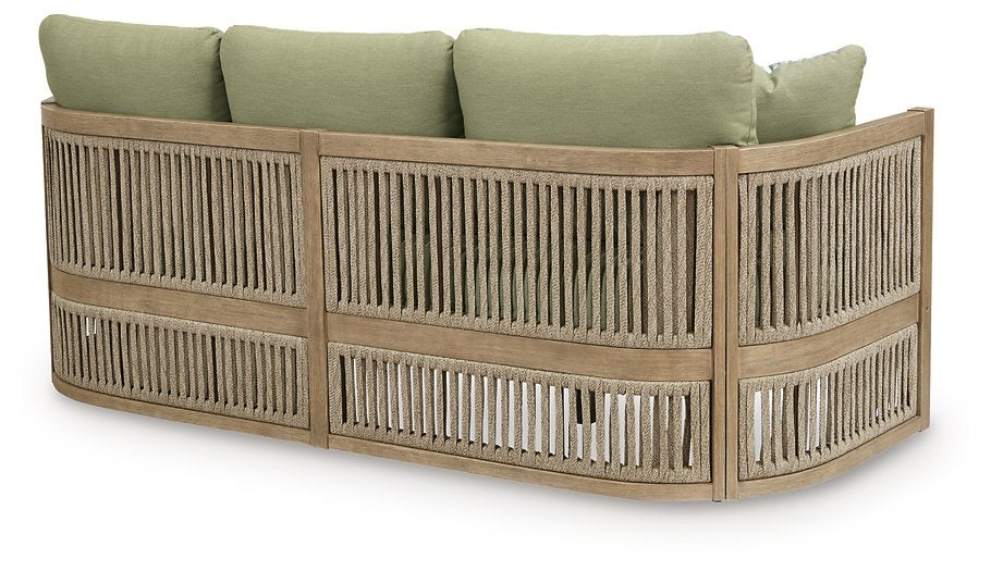 Serena Shores Outdoor Sofa with Cushion - Holmwood's Furniture & Design Center (Somersworth, NH)
