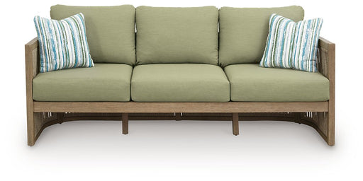 Serena Shores Outdoor Sofa with Cushion - Holmwood's Furniture & Design Center (Somersworth, NH)