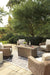 Beachcroft Beachcroft Fire Pit Table with Four Nuvella Swivel Lounge Chairs - Holmwood's Furniture & Design Center (Somersworth, NH)