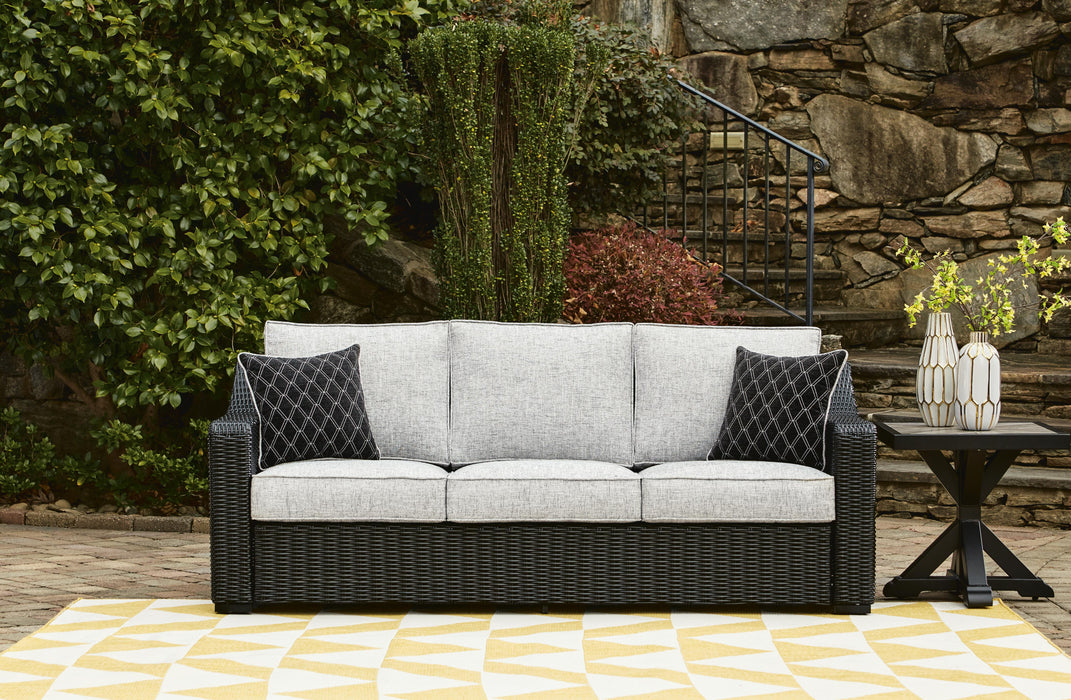 Beachcroft Outdoor Sofa with Cushion - Holmwood's Furniture & Design Center (Somersworth, NH)