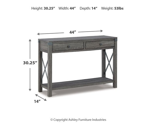 Freedan Sofa/Console Table - Holmwood's Furniture & Design Center (Somersworth, NH)