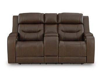 Knightington Power Reclining Loveseat with Audio Seating - Holmwood's Furniture & Design Center (Somersworth, NH)