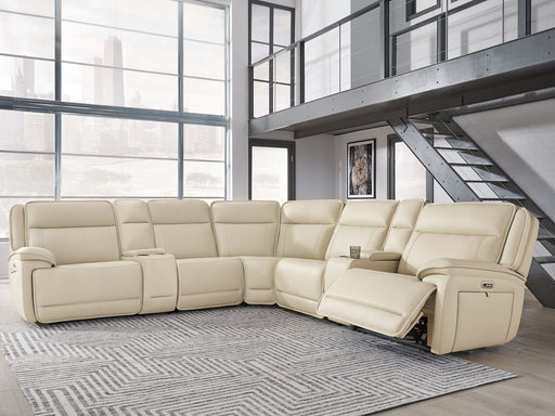 Double Deal Reclining Sectional with 2 Consoles - Holmwood's Furniture & Design Center (Somersworth, NH)