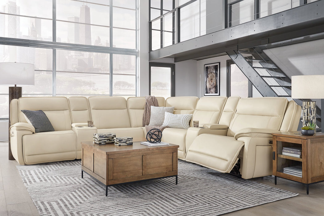 Double Deal Reclining Sectional with 2 Consoles - Holmwood's Furniture & Design Center (Somersworth, NH)