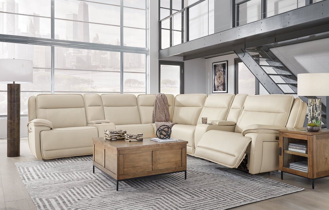 Double Deal Reclining Sectional with 2 Consoles - Holmwood's Furniture & Design Center (Somersworth, NH)