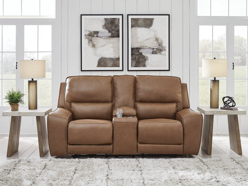 DeepWakes Power Reclining Loveseat with Console - Holmwood's Furniture & Design Center (Somersworth, NH)