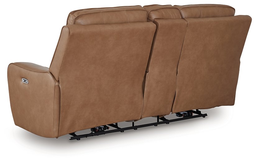 DeepWakes Power Reclining Loveseat with Console - Holmwood's Furniture & Design Center (Somersworth, NH)