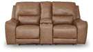 DeepWakes Power Reclining Loveseat with Console - Holmwood's Furniture & Design Center (Somersworth, NH)