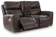 Crossplex Power Reclining Loveseat with Console - Holmwood's Furniture & Design Center (Somersworth, NH)