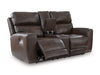 Crossplex Power Reclining Loveseat with Console - Holmwood's Furniture & Design Center (Somersworth, NH)