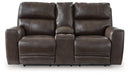Crossplex Power Reclining Loveseat with Console - Holmwood's Furniture & Design Center (Somersworth, NH)