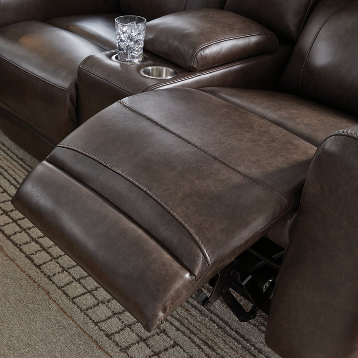 Crossplex Power Reclining Loveseat with Console - Holmwood's Furniture & Design Center (Somersworth, NH)