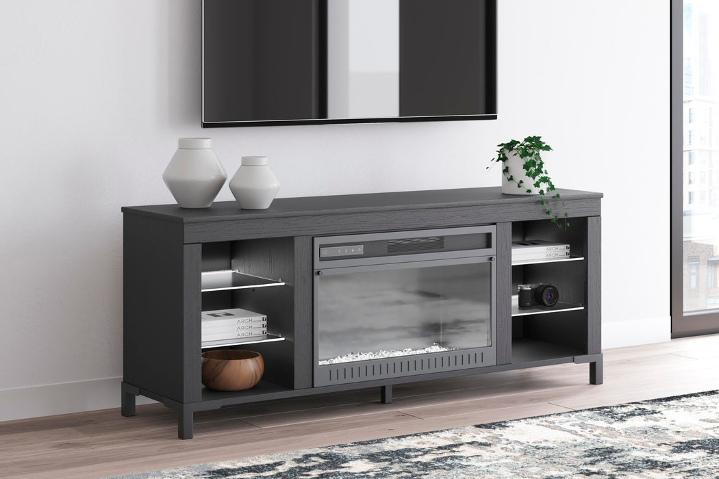 Cayberry 60" TV Stand with Electric Fireplace - Holmwood's Furniture & Design Center (Somersworth, NH)
