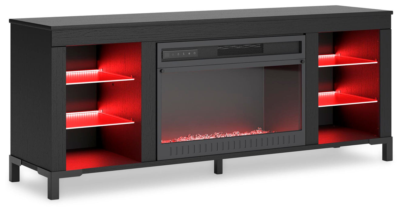 Cayberry 60" TV Stand with Electric Fireplace - Holmwood's Furniture & Design Center (Somersworth, NH)