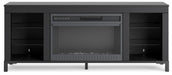 Cayberry 60" TV Stand with Electric Fireplace - Holmwood's Furniture & Design Center (Somersworth, NH)