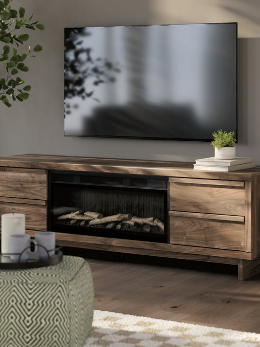 Zadilyn 72" TV Stand with Electric Fireplace - Holmwood's Furniture & Design Center (Somersworth, NH)