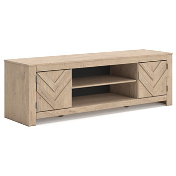 Cayboni 71" TV Stand with Electric Fireplace - Holmwood's Furniture & Design Center (Somersworth, NH)