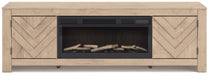 Cayboni 71" TV Stand with Electric Fireplace - Holmwood's Furniture & Design Center (Somersworth, NH)