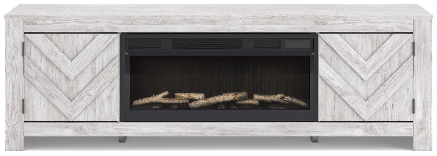 Cayboni 71" TV Stand with Electric Fireplace - Holmwood's Furniture & Design Center (Somersworth, NH)