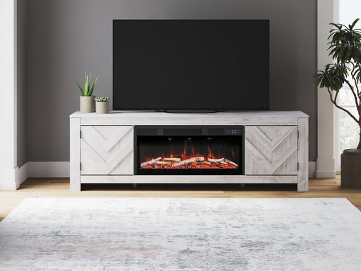 Cayboni 71" TV Stand with Electric Fireplace - Holmwood's Furniture & Design Center (Somersworth, NH)