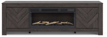 Cayboni 71" TV Stand with Electric Fireplace - Holmwood's Furniture & Design Center (Somersworth, NH)
