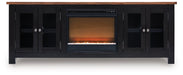 Wildenauer 76" TV Stand with Electric Fireplace - Holmwood's Furniture & Design Center (Somersworth, NH)