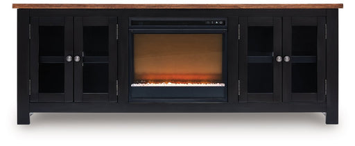Wildenauer 76" TV Stand with Electric Fireplace - Holmwood's Furniture & Design Center (Somersworth, NH)