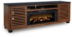 Kallari 84" TV Stand with Electric Fireplace - Holmwood's Furniture & Design Center (Somersworth, NH)