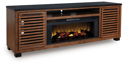Kallari 84" TV Stand with Electric Fireplace - Holmwood's Furniture & Design Center (Somersworth, NH)