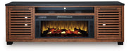 Kallari 84" TV Stand with Electric Fireplace - Holmwood's Furniture & Design Center (Somersworth, NH)