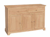 John Thomas Unfinished 3 Door Buffet image
